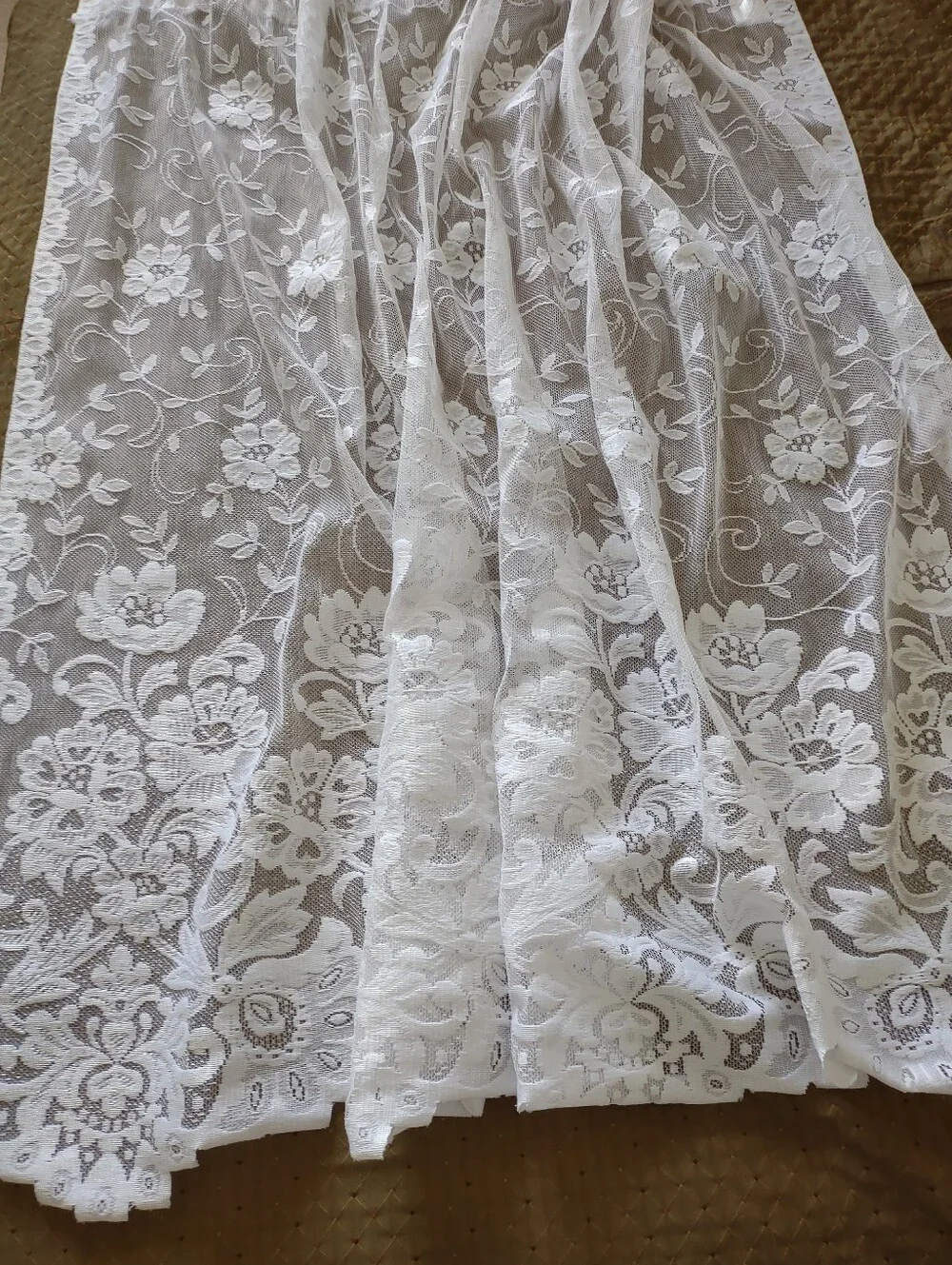 Shabby Chic Lace Floral Single Panel Curtain